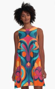 A Line Dress Groovy Retro